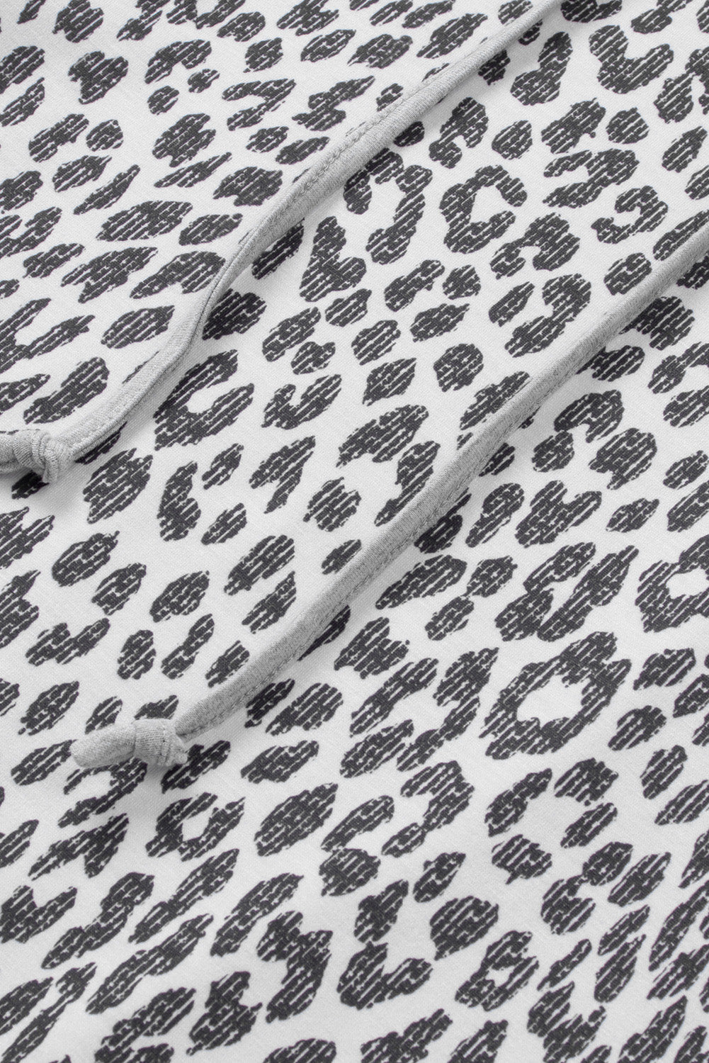 Leopard Raglan Sleeve Hoodie - Plus Size