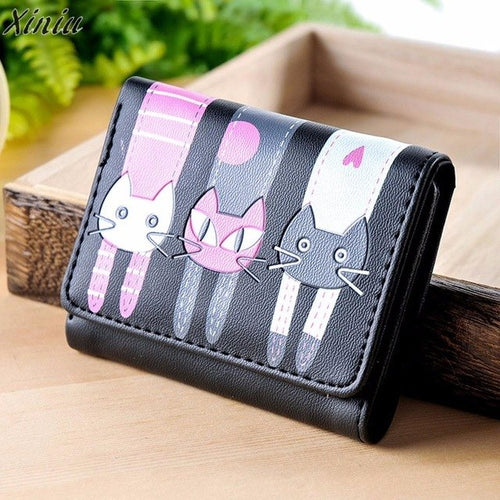 Load image into Gallery viewer, Wallets Women lovely mini Cat Pattern Coin
