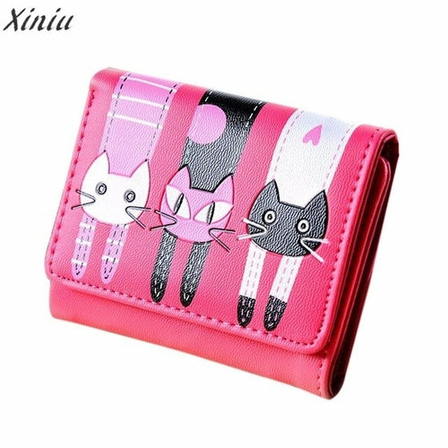 Load image into Gallery viewer, Wallets Women lovely mini Cat Pattern Coin
