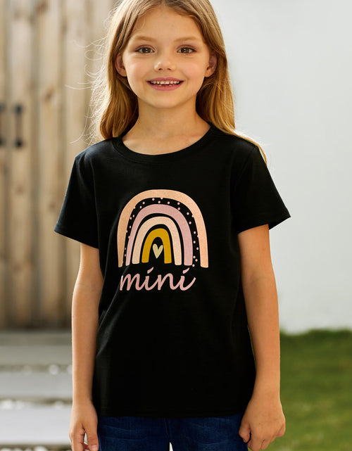 Load image into Gallery viewer, Girls Graphic Round Neck Tee Shirt

