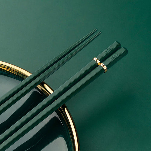 Load image into Gallery viewer, 5 Pairs Japanese Chinese Chopsticks Sushi Sticks Reusable Metal Korean
