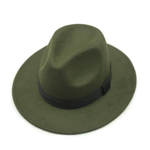Load image into Gallery viewer, Black Fedora Hat Unisex Wide Brim Jazz Top Hat
