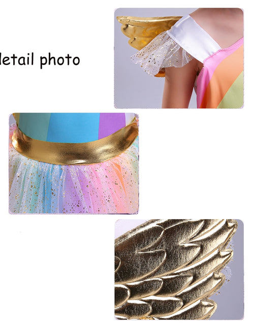 Load image into Gallery viewer, Girls&#39; Dress Rainbow Unicorn Party With Headband
