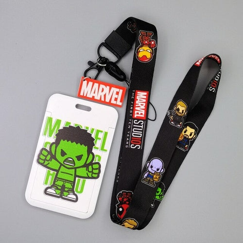 Load image into Gallery viewer, Kkz083 Marvel Movie Characters Lanyard Card Id Holder Car Keychain Id
