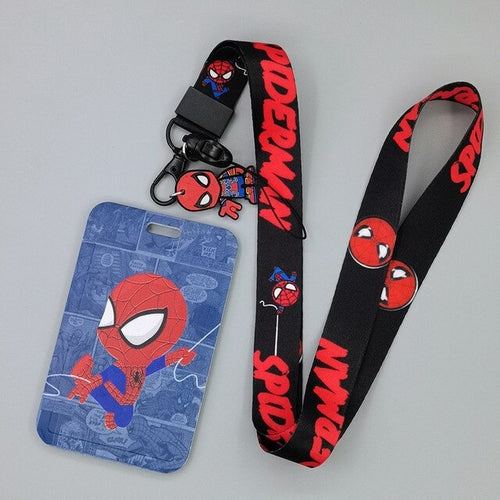 Load image into Gallery viewer, Kkz083 Marvel Movie Characters Lanyard Card Id Holder Car Keychain Id

