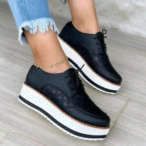 Autumn Women's Vulcanized Shoes Tennis Thick Sole Sneakers