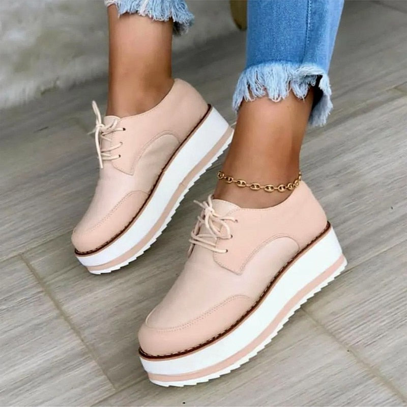 Autumn Women's Vulcanized Shoes Tennis Thick Sole Sneakers