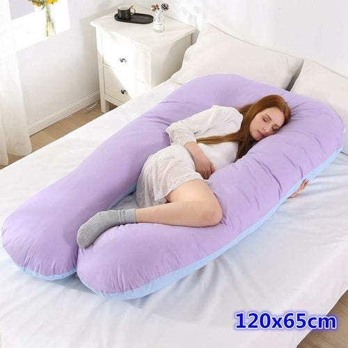 Load image into Gallery viewer, Sleeping Support Pillow For Pregnant Women Body Pure Cotton U Shape
