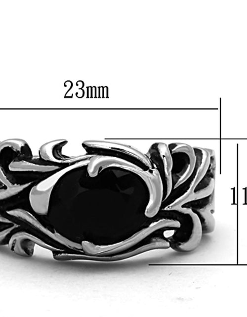 Load image into Gallery viewer, Men Stainless Steel Synthetic Glass Rings TK1355

