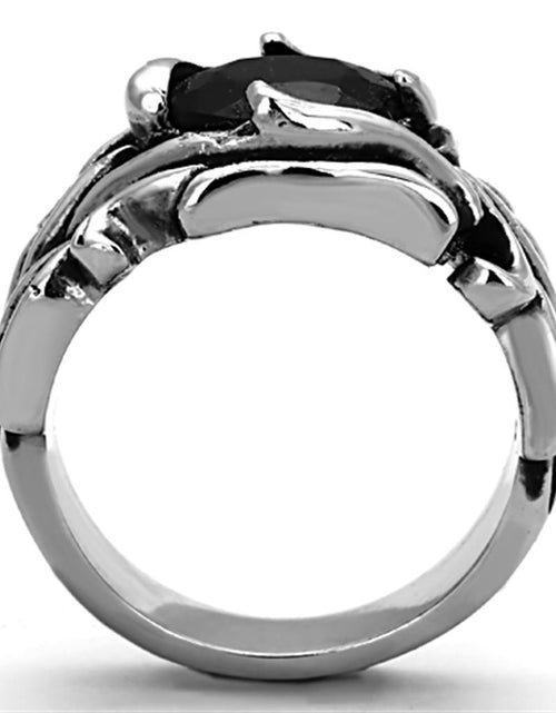 Load image into Gallery viewer, Men Stainless Steel Synthetic Glass Rings TK1355
