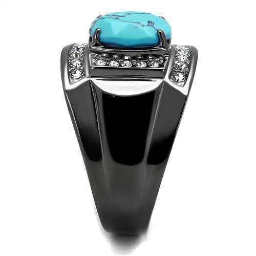 Load image into Gallery viewer, Men Stainless Steel Synthetic Turquoise Rings
