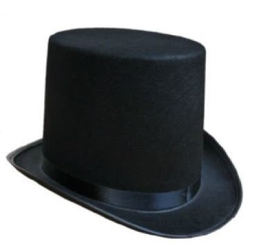The Magician Performed High Hat Halloween Hat Cap Flat Black Hat Jazz