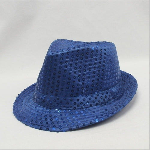 Load image into Gallery viewer, Fashion New Sequins Solid Color Jazz Hat Parent-child Shiny
