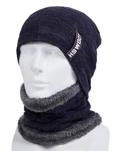 Load image into Gallery viewer, Winter Beanie Hats Scarf Set Warm Knit Hat Skull Cap Neck Warmer with

