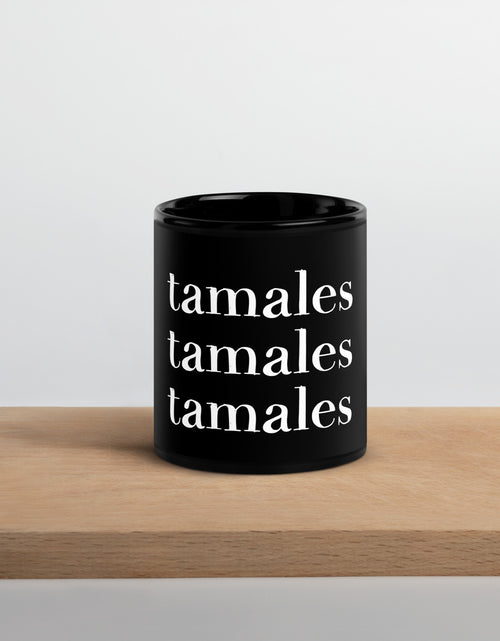 Load image into Gallery viewer, Tamales - Black Glossy Mug
