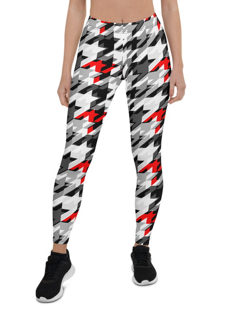 Load image into Gallery viewer, Womens Sports Houndstooth Leggings

