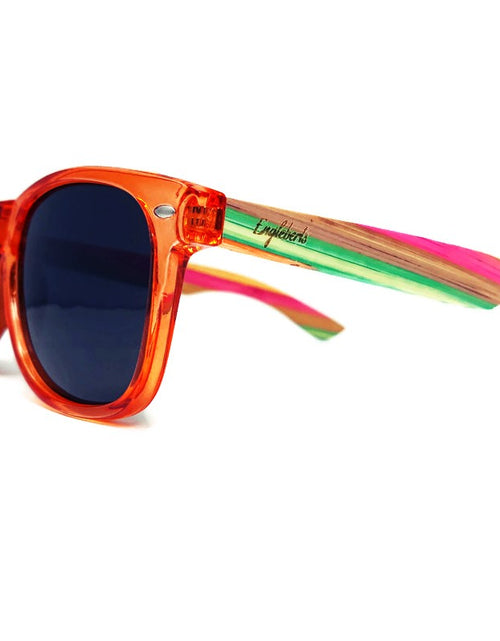 Load image into Gallery viewer, Juicy Fruit Multi-Colored Bamboo Polarized Sunglasses, Handcrafted
