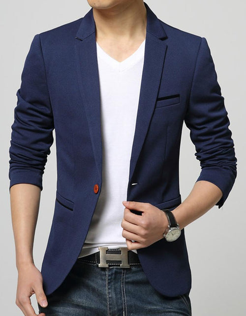 Load image into Gallery viewer, Mens One Button Slim Fit Blazer
