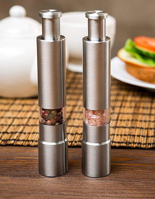 Load image into Gallery viewer, Premium Stainless Steel Salt and Pepper Spice Grinder
