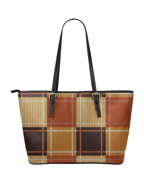 Load image into Gallery viewer, Women&#39;s Shoulder Bag, Brown Checker Double Handle Handbag
