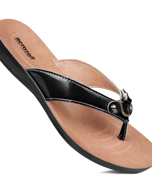 Load image into Gallery viewer, Aerosoft Willow Women’s Comfortable Outdoor Flat Thong Sandals
